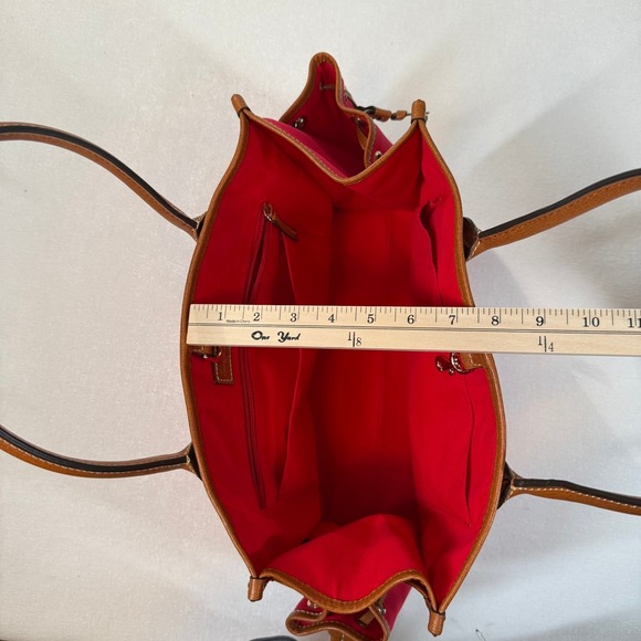 Dooney & Bourke Pink Leather Trim Nylon Tote Bag Shoulder Bag - Picture 5 of 14